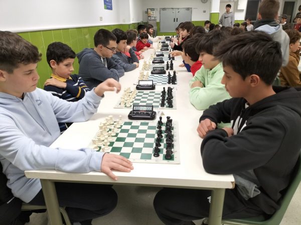 Torneo de ajedrez escolar en el colegio Fray Luis de León. Torneos de ajedrez en Madrid, campeonatos escolares, nivel no federado