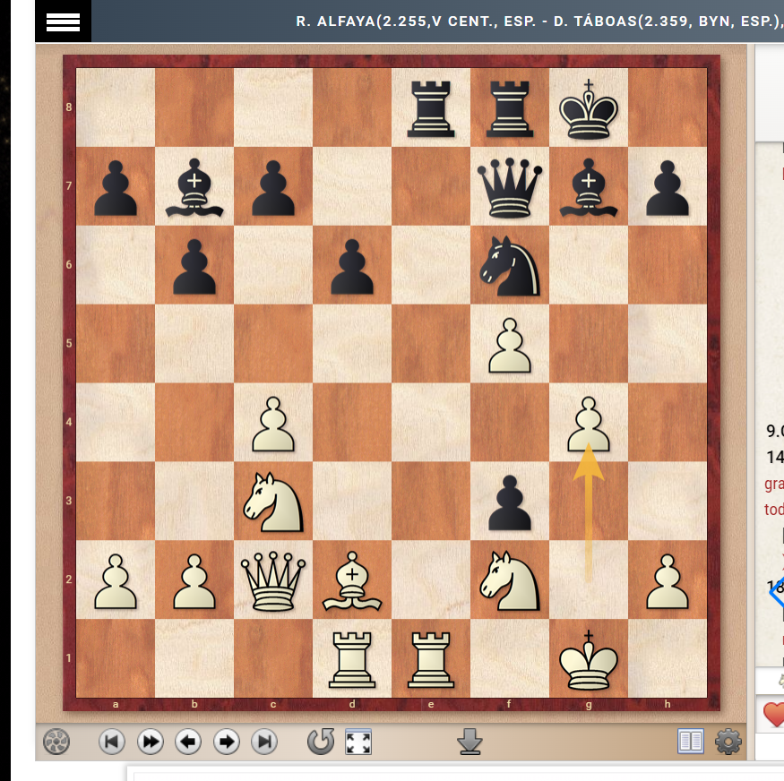Noticia en el país sobre una partida de Daniel Taboas en la liga madrileña de ajedrez FMA