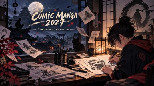 campamento de verano 2027 con taller de comic manga estilo japonés