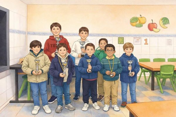 Torneo de ajedrez escolar en el colegio SAFA de Jorge Juan, con los ganadores de cada categoría del torneo principal.